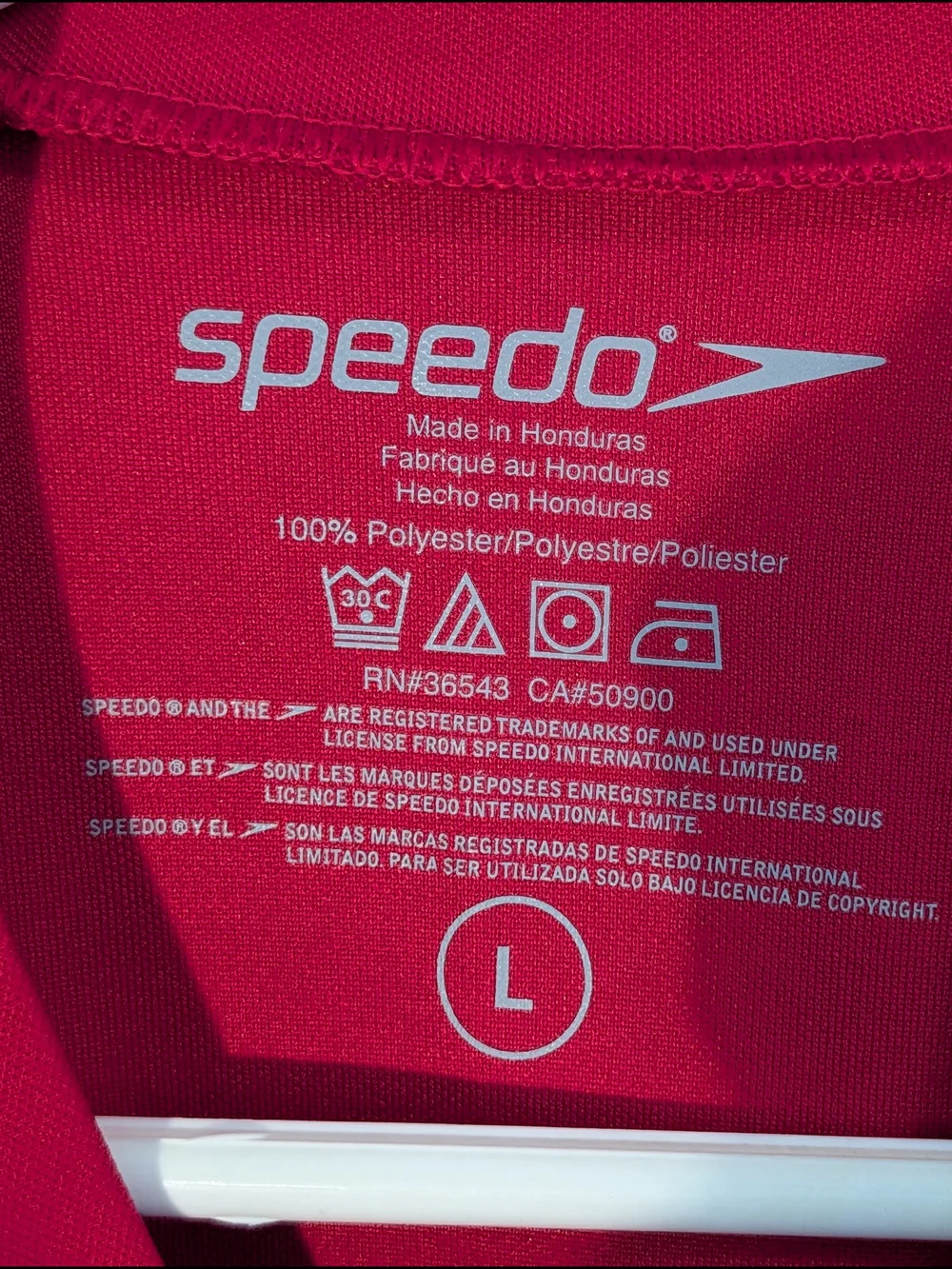 Speedo Men's Red & Black Performance Short Sleeve Shirt